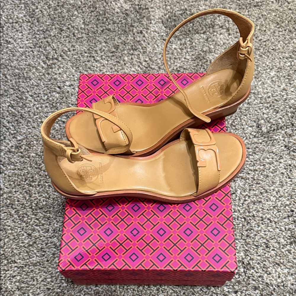 Tory Burch Tan Leather Sandals